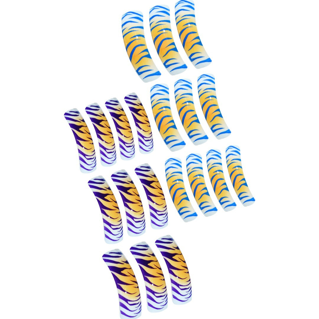 Tiger Pattern Press-On Nail Art