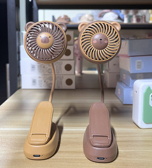 Compact Animal Face Desk Fan – Cute Portable Cooling Device