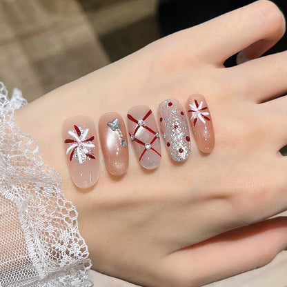 Set of 3D Decorative Press-On Nail Art