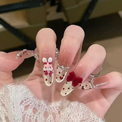 Set of 3D Decorative Press-On Nail Art