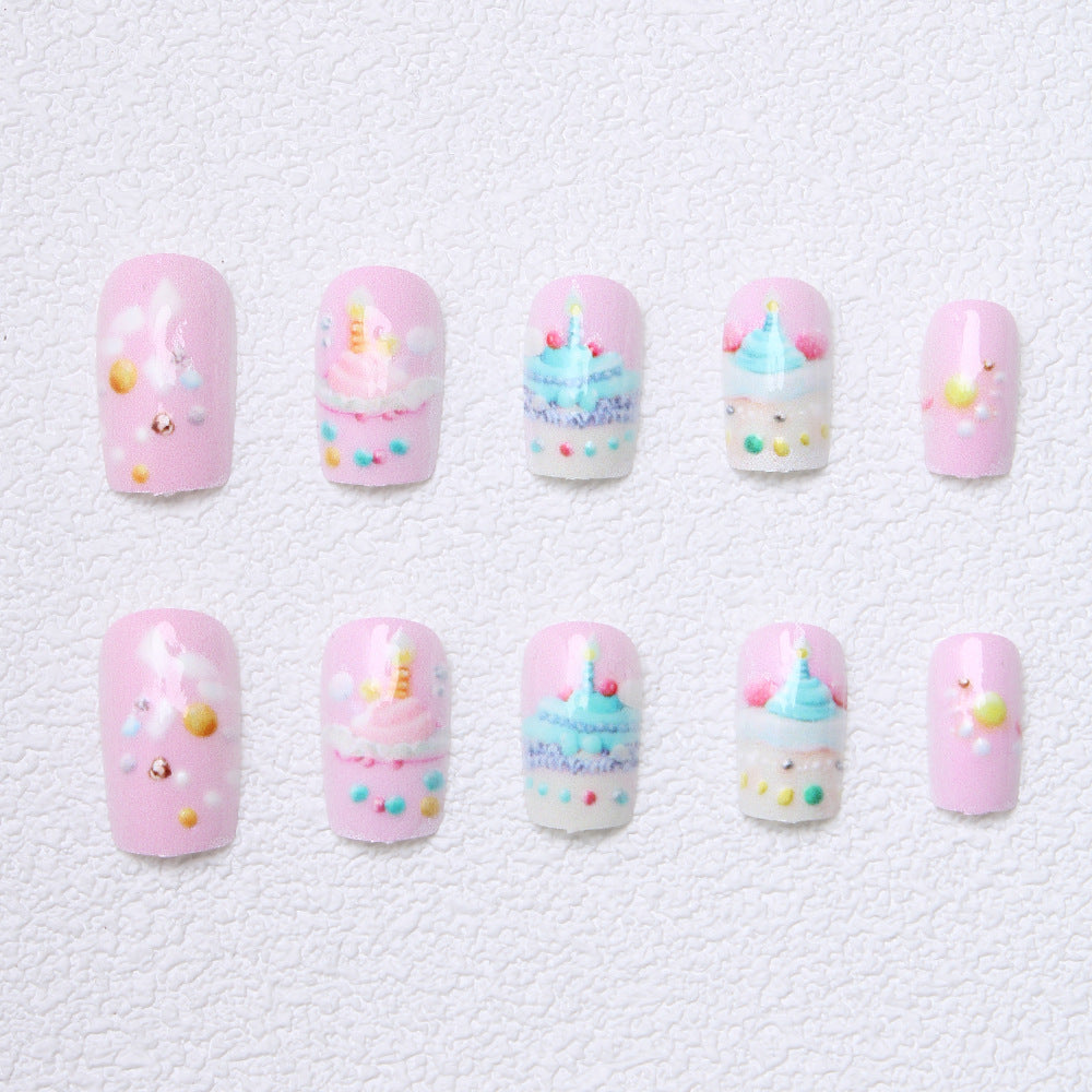 Press-On Nails with Celebration Theme