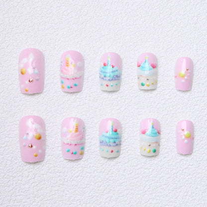 Press-On Nails with Celebration Theme