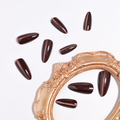 Glossy Finish Press-On Nails in Almond Shape