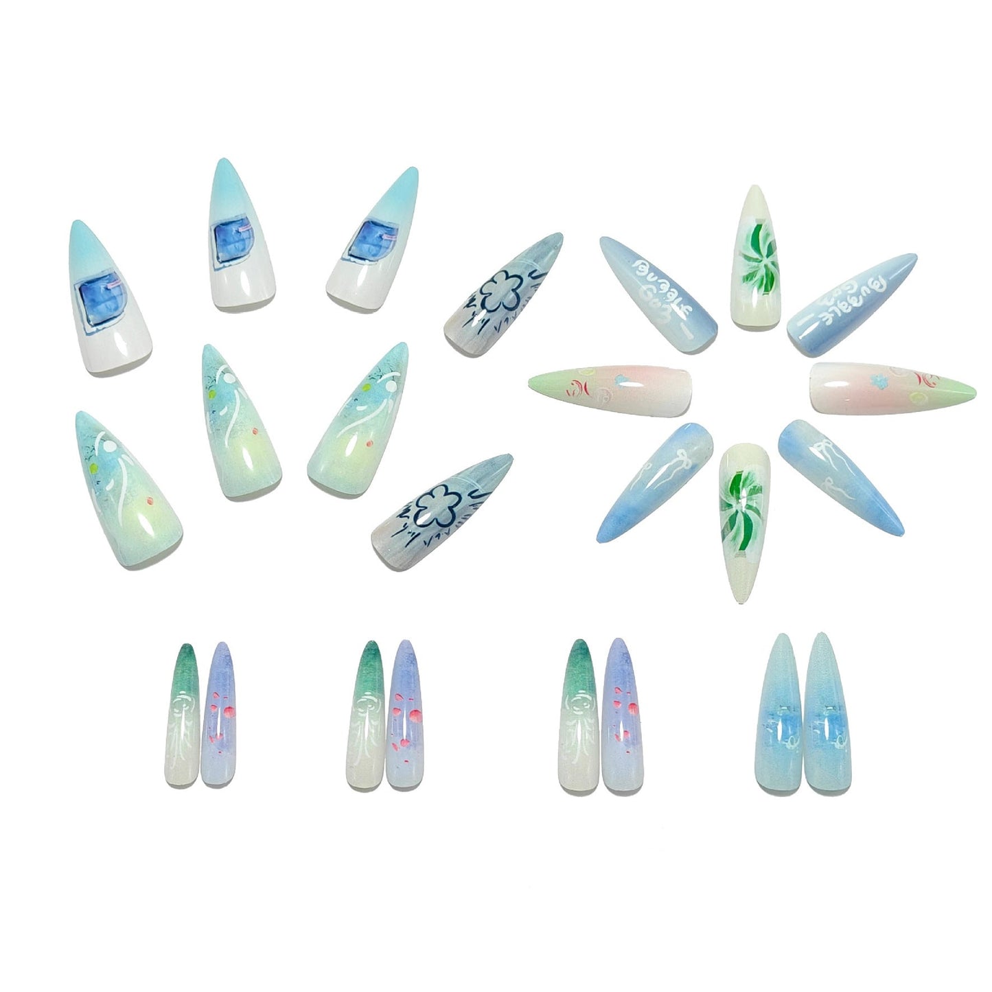 Acrylic Nail Kit Featuring Unique Drop Pattern