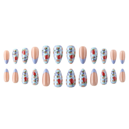 Strawberry Design Press-On Nail Art Set