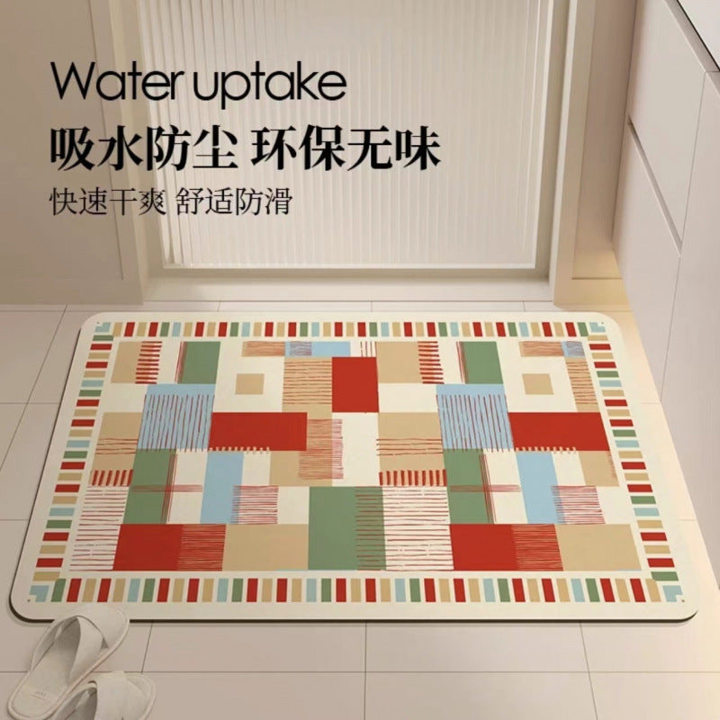 Multi-Pattern Bath Mat - Highly Absorbent Floor Rug