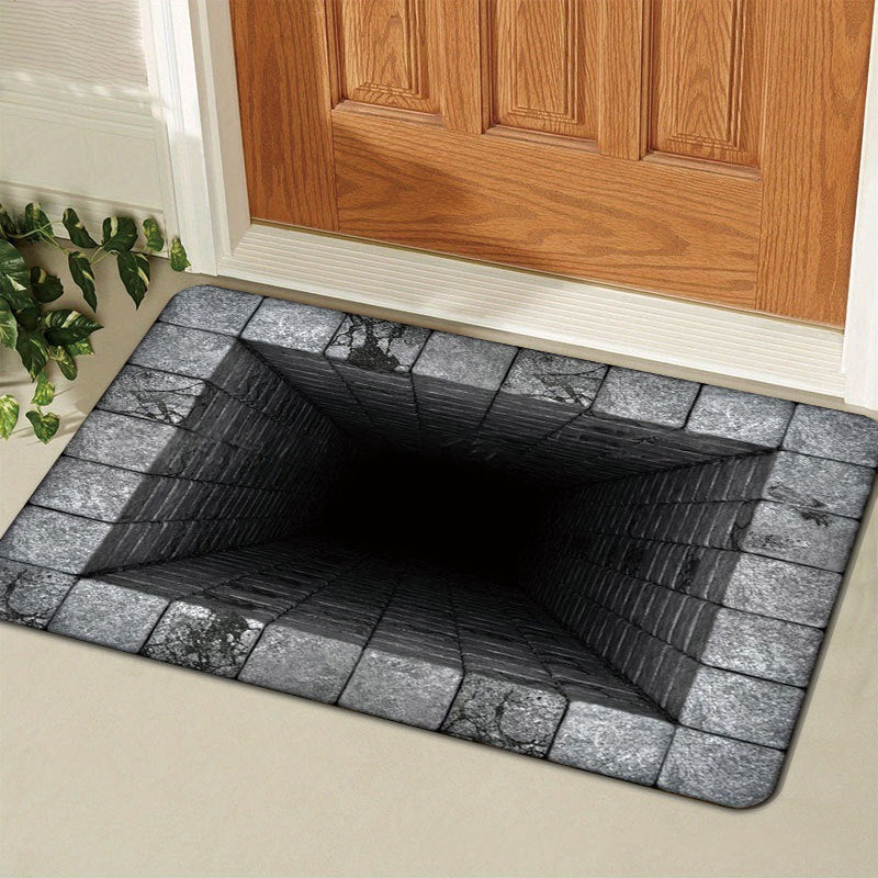 Floor Mat with 3D Optical Illusion Design