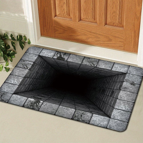 Floor Mat with 3D Optical Illusion Design