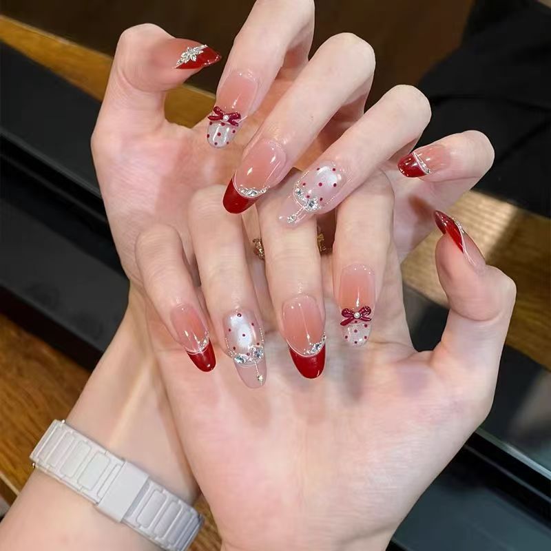Set of 3D Decorative Press-On Nail Art