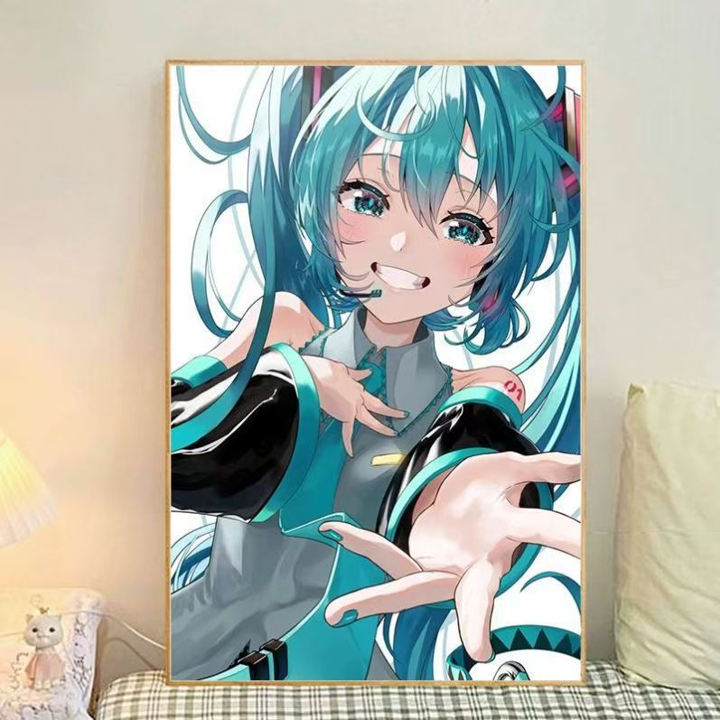 Illustrated Canvas Wall Art Print - Anime Inspired Design
