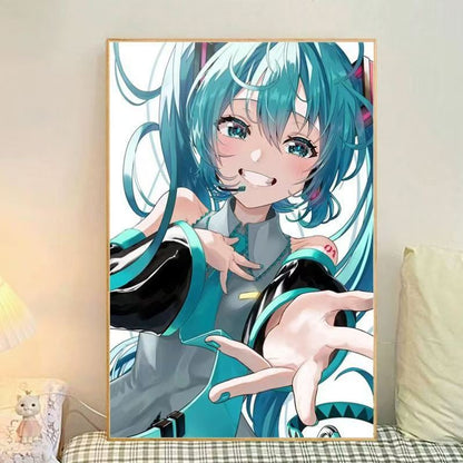 Illustrated Canvas Wall Art Print - Anime Inspired Design
