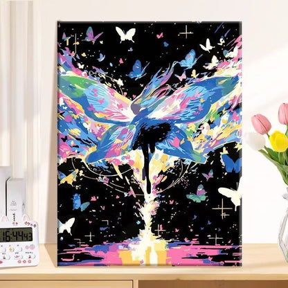Canvas Wall Art Featuring Abstract Butterfly Design