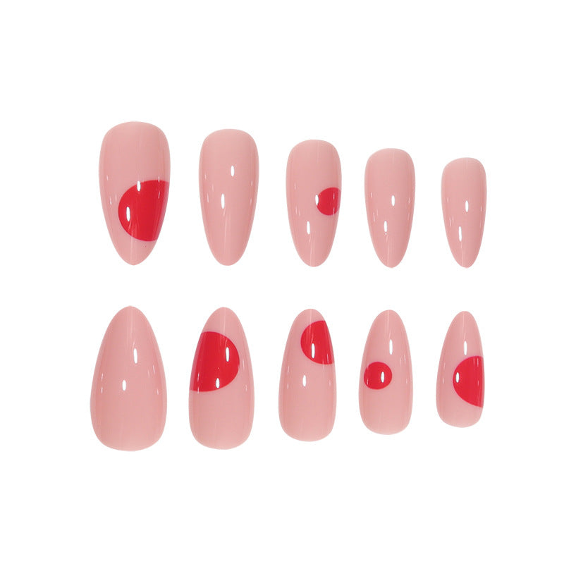 Red Dot Design Press-On Nails – Artistic Pointed Tips
