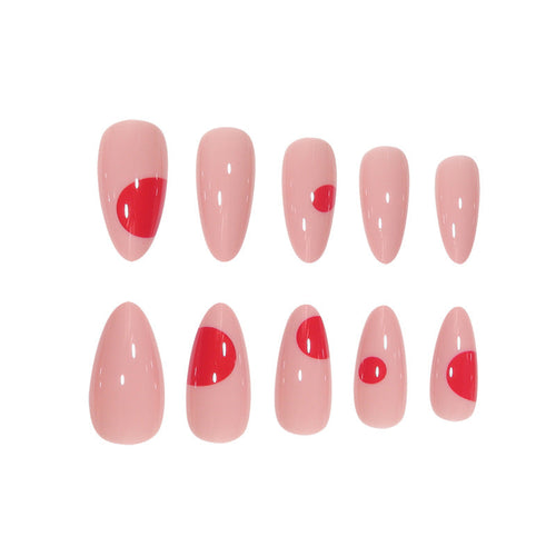 Red Dot Design Press-On Nails – Artistic Pointed Tips
