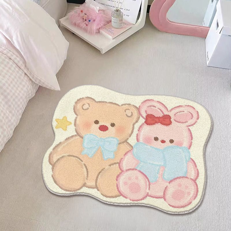 Charming Bear-Themed Area Rug for Kids' Rooms
