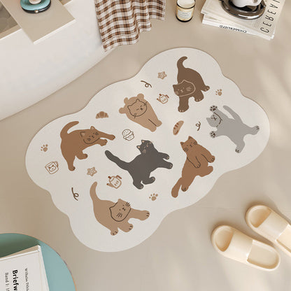 Cat-Inspired Bath Mat for Home Decor