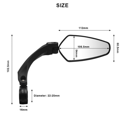 Rearview Mirror for Bikes - Adjustable Design