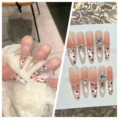 Charming Patterned Press-On Stiletto Nail Set