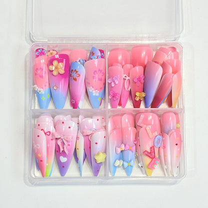 Themed Press-On Nail Set – Artistic Design