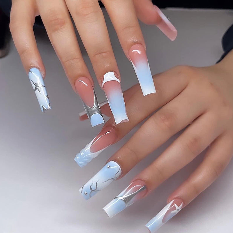 Nail Tips with Ocean-Inspired Design