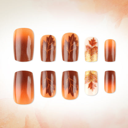 Autumn-Themed Nail Art Design Set