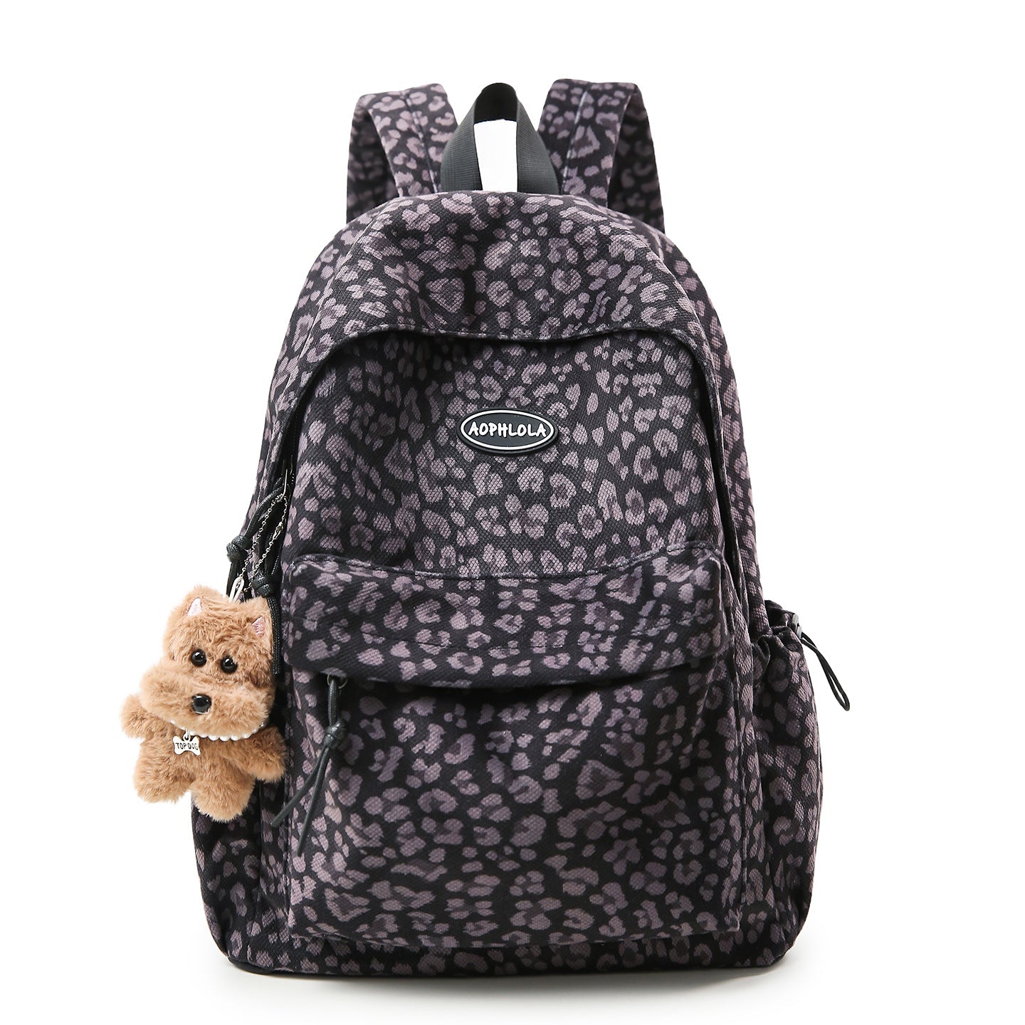 School Backpack with Animal Print Design