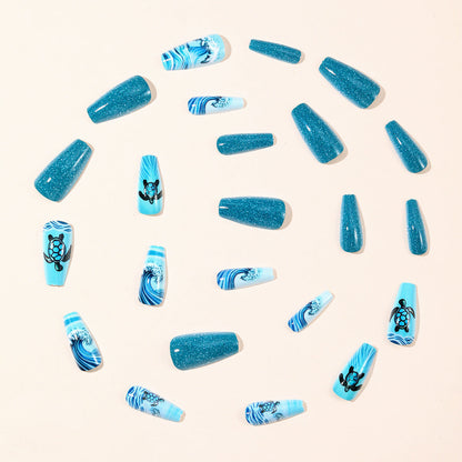 Ocean-Themed Nail Art Extensions for Creative Designs
