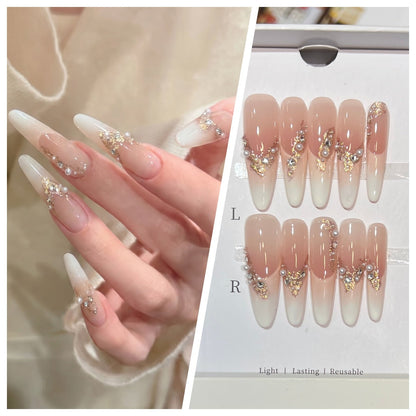 Charming Patterned Press-On Stiletto Nail Set