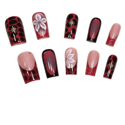 Decorative Press-On Nail Extensions with Unique Patterns