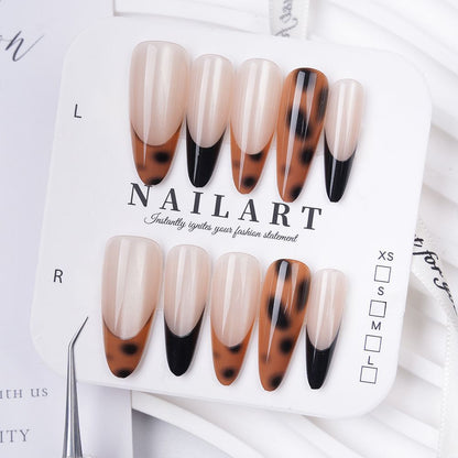 Floral Embellished Press-On Stiletto Nail Set