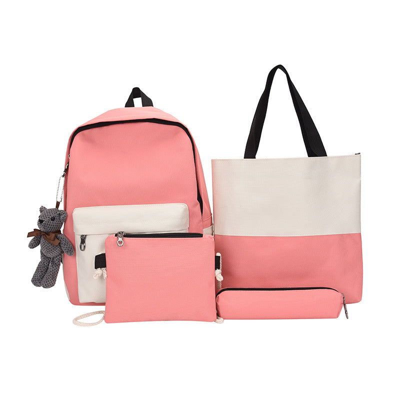 5-Piece Set of Casual Backpacks and Tote Bags