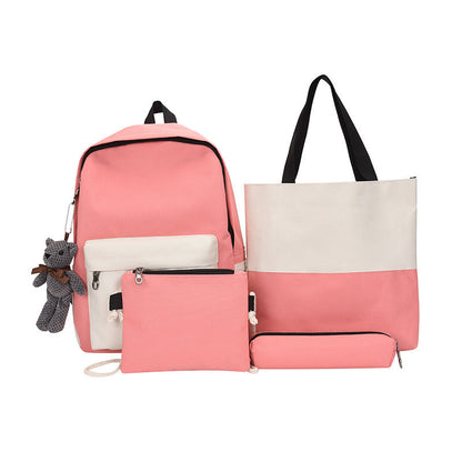 5-Piece Set of Casual Backpacks and Tote Bags