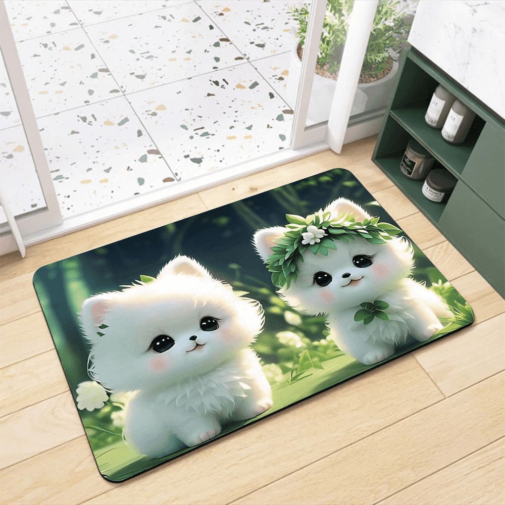 Pomeranian Design Bath Mat - Cute Bathroom Rug