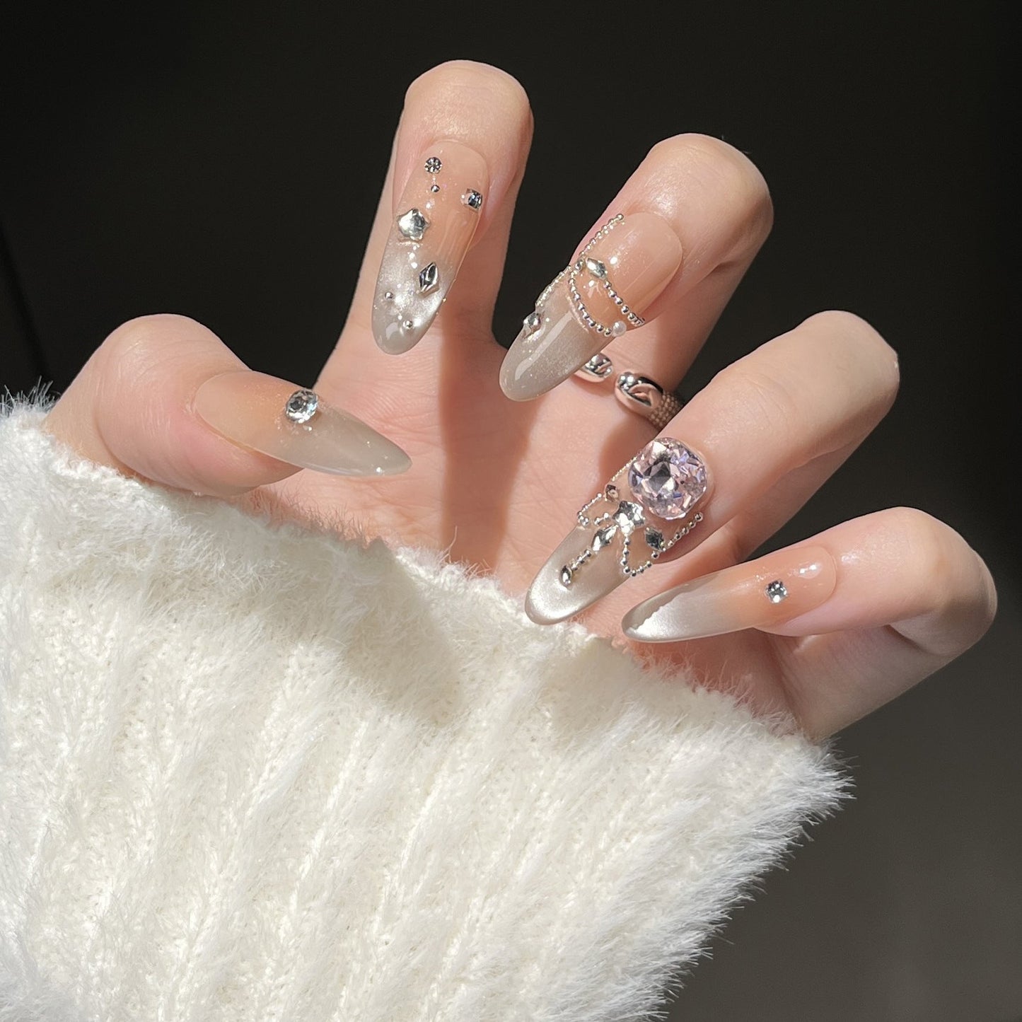 Set of 3D Decorative Press-On Nail Art