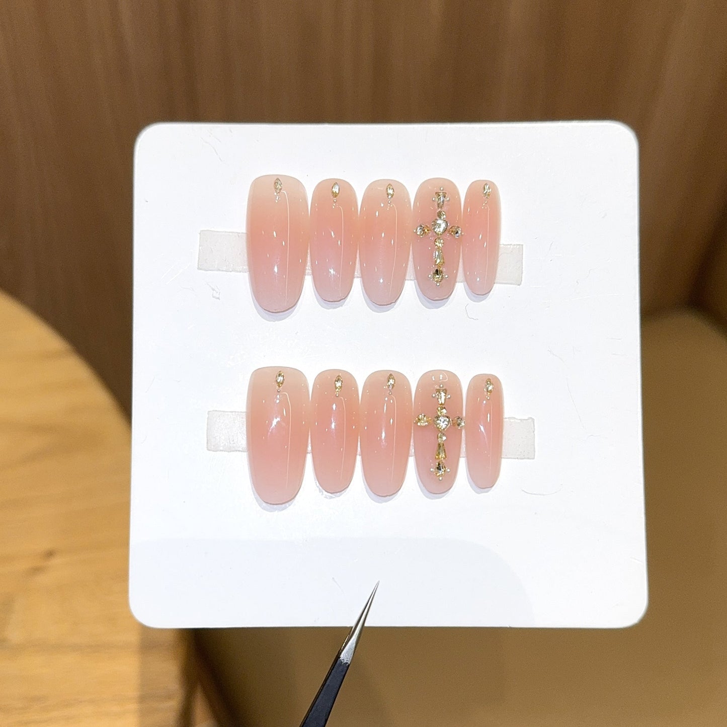 Glitter Pattern Acrylic Nail Set – Glamorous Design