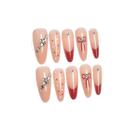 Decorative Pattern Press-On Nail Extensions – Artistic Design