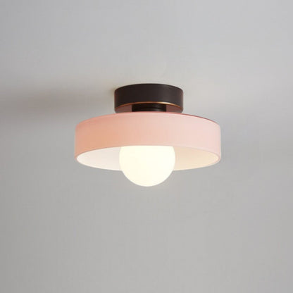 Geometric Flush Mount Lamp - Retro French Bauhaus Ceiling Fixture