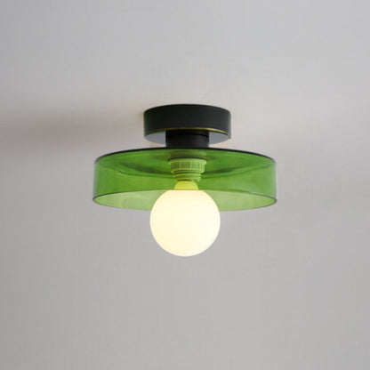 Geometric Flush Mount Lamp - Retro French Bauhaus Ceiling Fixture