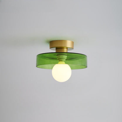 Geometric Flush Mount Lamp - Retro French Bauhaus Ceiling Fixture