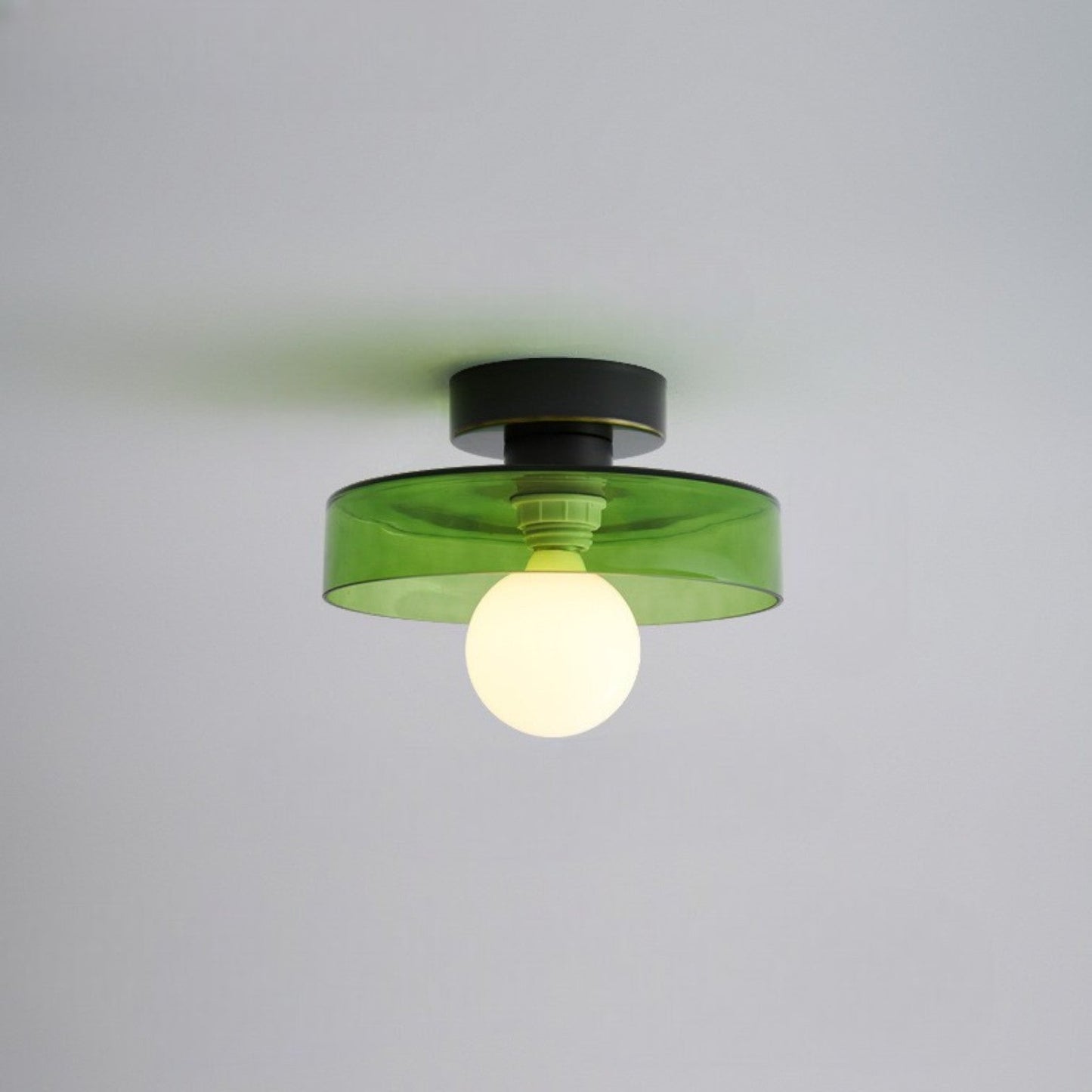 Geometric Flush Mount Lamp - Retro French Bauhaus Ceiling Fixture