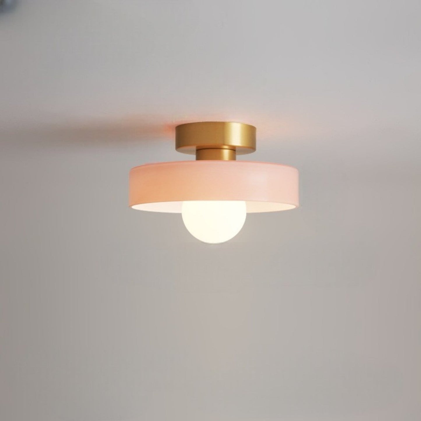 Geometric Flush Mount Lamp - Retro French Bauhaus Ceiling Fixture