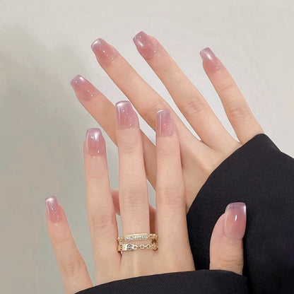 Square Press-On Nail Set in Acrylic Finish
