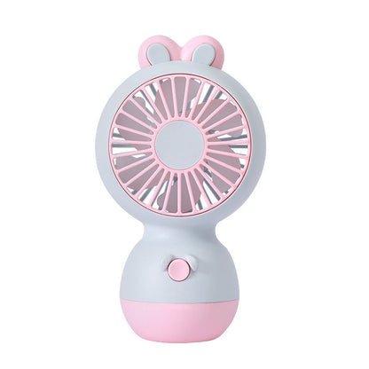 Cute Rabbit Design Portable Rechargeable Mini Fan