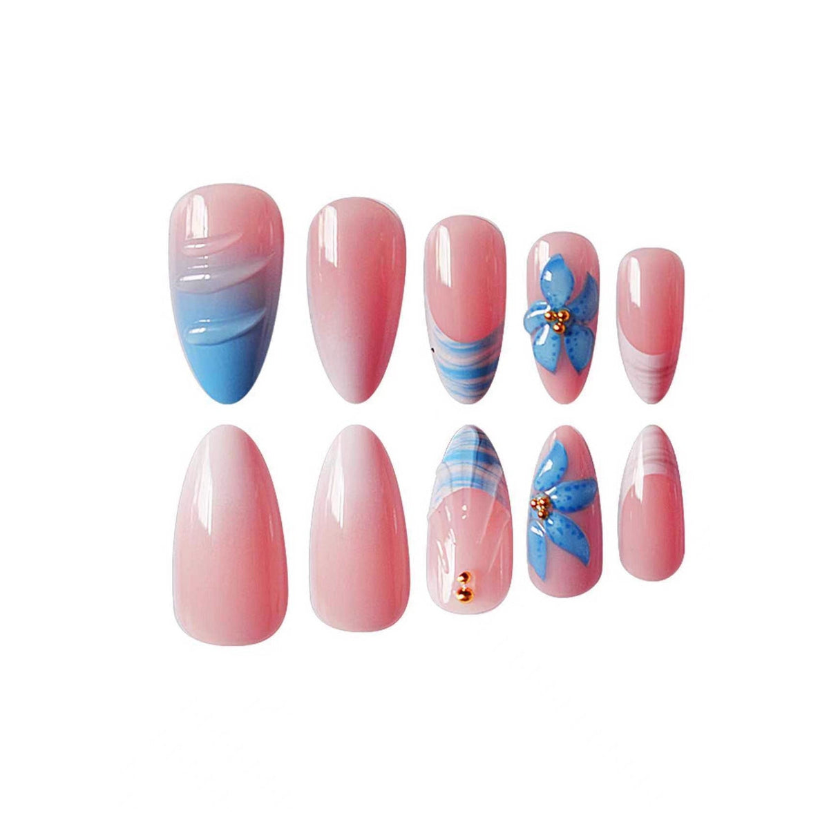 Nail Art Extensions with Ocean Theme - Creative Design