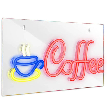 Neon Coffee Shop Backboard Sign