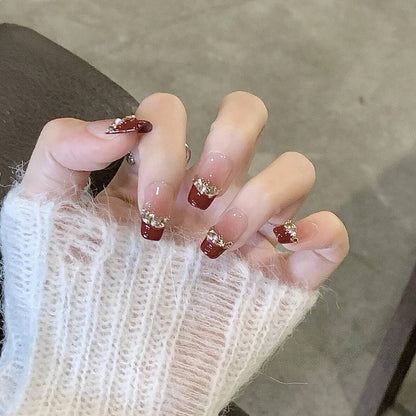 Press-On Nails with Artistic Ocean Theme Design