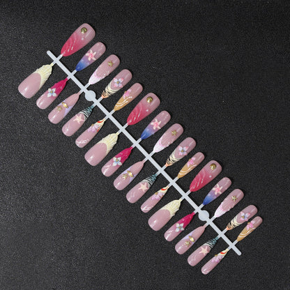 Shell-Inspired Artistic Press-On Nail Set