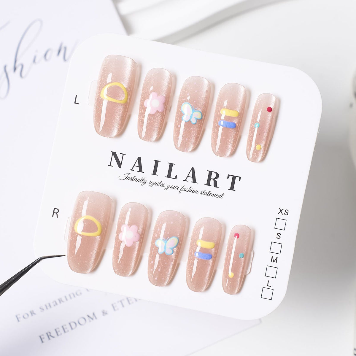 Cute Character Design Press-On Nail Set