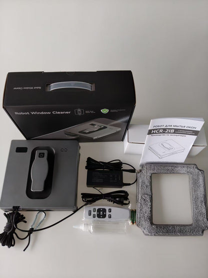 Robotic Window Cleaner System with Remote Control and Safety Tether