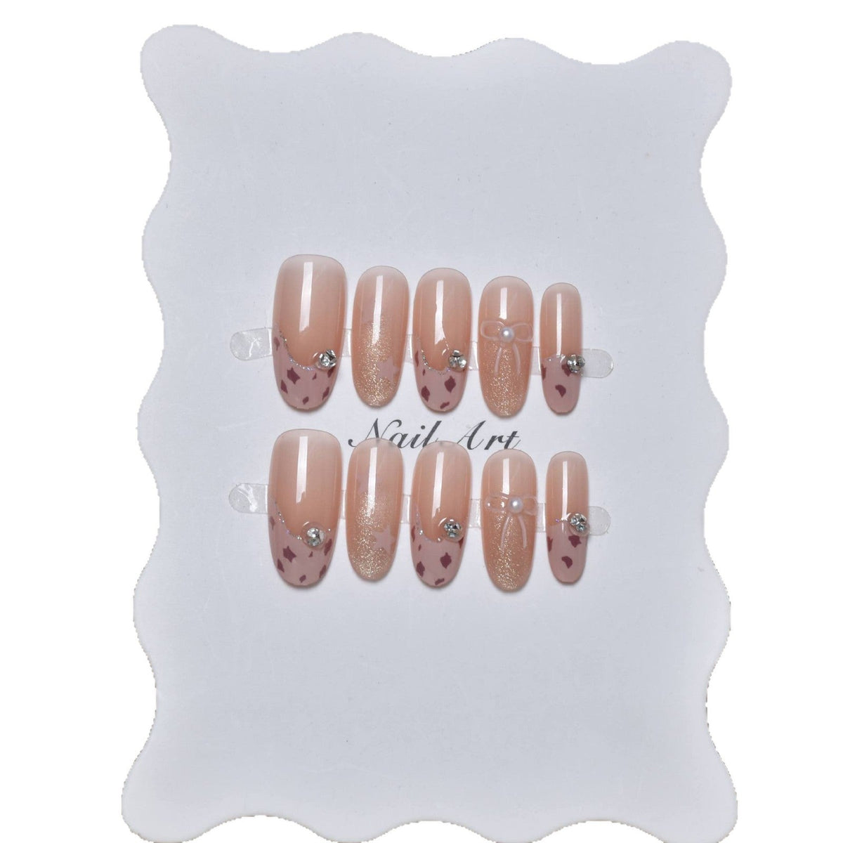 Themed Press-On Nail Art Set - Artistic Design